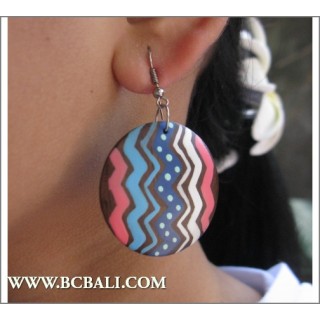 Woods Earring Painted Fashion